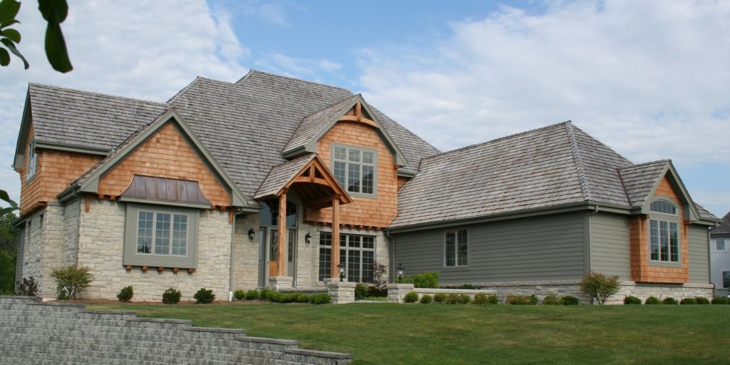 The Stratford custom designed and custom built home.  Two story traditional design.  Custom home built by homebuilder Mikkelson Builders of Mequon, WI.